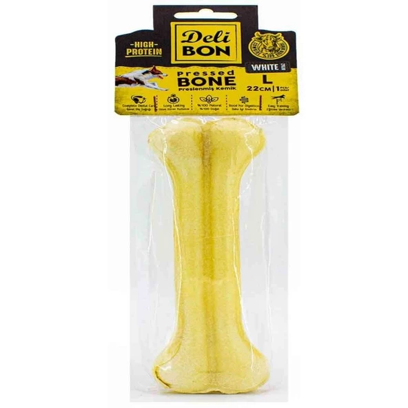 DELİBON DERİ PRES KEMİK 22CM M BOY 1Lİ PAKET BEYAZ 22CMX1AD.