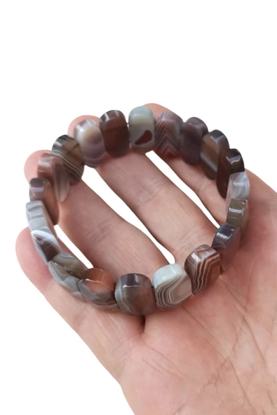 Birinci Kalite, Botswana Akik Bileklik, Büyük Boy 557-1 - 4