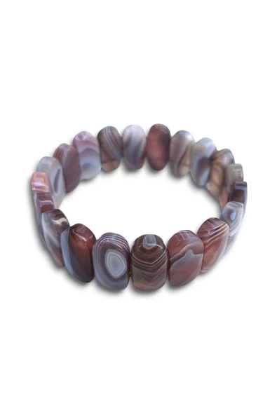 Birinci Kalite, Botswana Akik Bileklik, Büyük Boy 557-1