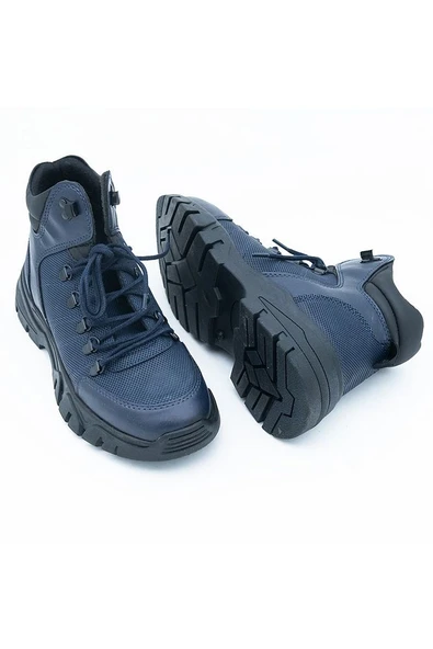 +8 cm Boy Uzatan Gizli Topuklu Bağcık Detaylı Outdoor Görünümlü Erkek Bot - 4