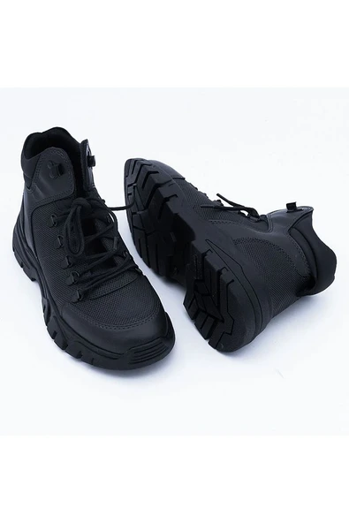 +8 cm Boy Uzatan Gizli Topuklu Bağcık Detaylı Outdoor Görünümlü Erkek Bot - 9