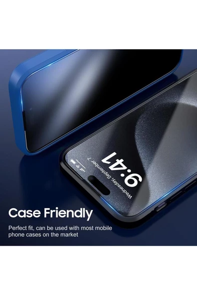 Samsung Galaxy A35-A55 Uyumlu Elektriklenme Önleyici Anti-Static Tam Kaplayan Temperli Cam Ekran Koruyucu - Resim 3