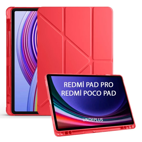 MobaxAksesuar Xiaomi Redmi Pad Pro / Poco Pad 12.1inç Kılıf Kalem Bölmeli Trifolding Case (Düz Redmi Pad Değildir) - 2