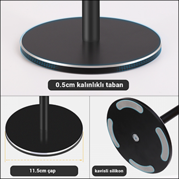 MÜHLEN GL083 - Siyah Katlanabilir, Taşınabilir ve Evrensel Telefon/Tablet Standı - 10