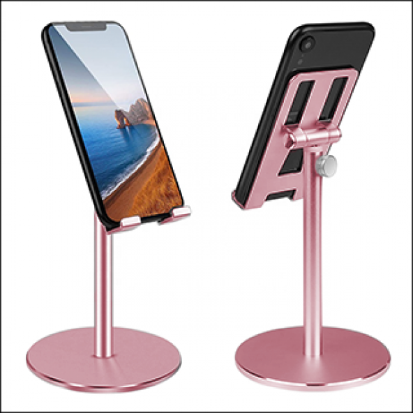 MÜHLEN GL083 - Rose Gold Katlanabilir, Taşınabilir ve Evrensel Telefon/Tablet Standı