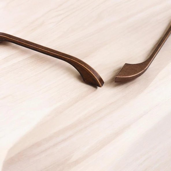 Meriç 224 mm - 22.4 cm Eskitme Antik Bakır Metal Mobilya Mutfak Dolabı Dolap Kulpu Kulbu Kulpları - 5