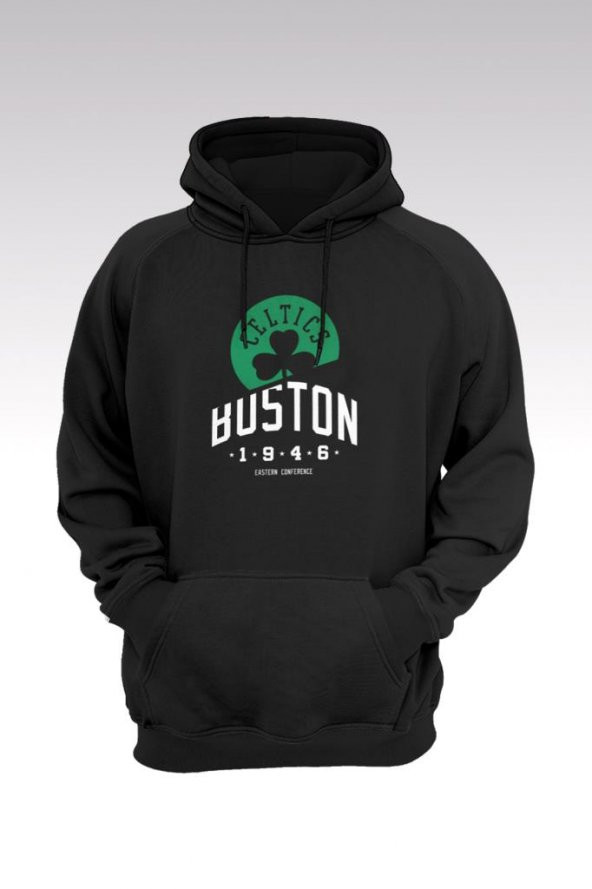 Boston Celtics 24 Siyah Kapşonlu Sweatshirt - Hoodie - 1