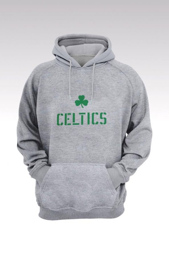 Boston Celtics 27 Gri Kapşonlu Sweatshirt - Hoodie