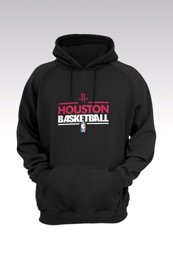 Houston Rockets 68 Siyah Kapşonlu Sweatshirt - Hoodie