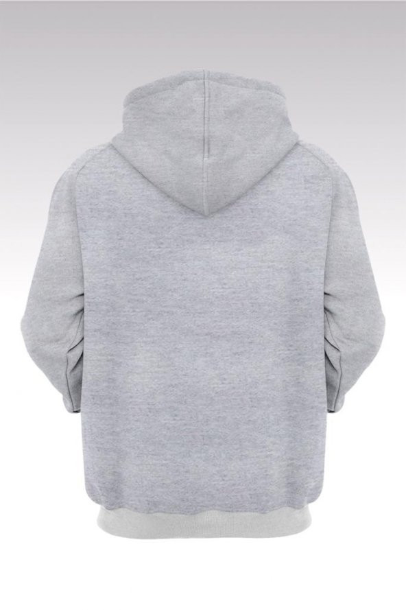 GS 01 Gri Kapşonlu Sweatshirt - Hoodie - 2