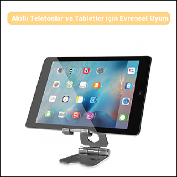 MÜHLEN GL059 - Siyah Katlanabilir, Taşınabilir ve Evrensel Telefon/Tablet Standı - 8
