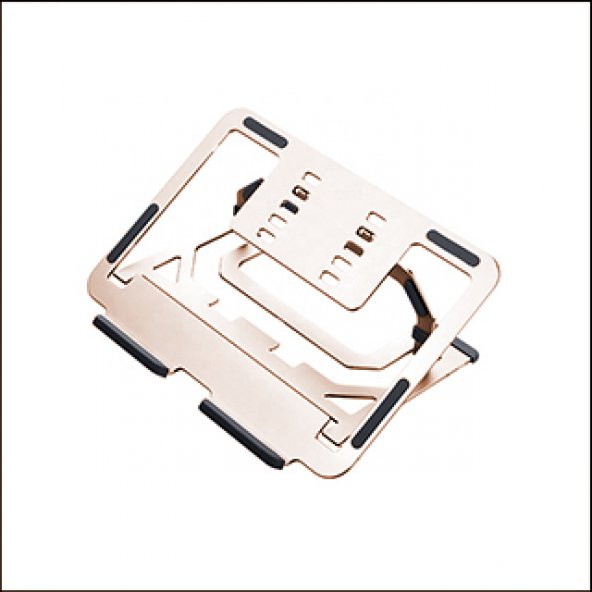MÜHLEN GL0129 - Champagne Gold Ergonomik Taşınabilir Alüminyum Dizüstü Bilgisayar Standı - 2