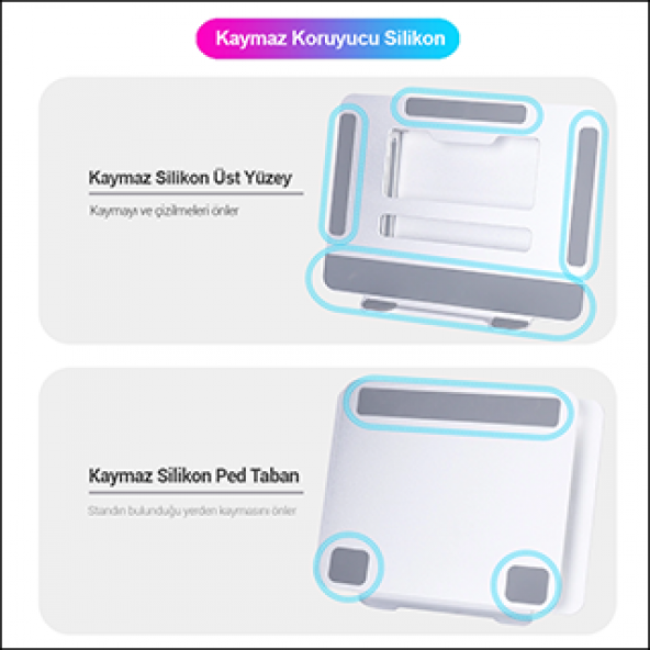 MÜHLEN D-GL0124 Ayarlanabilir Ergonomik Alüminyum Dizüstü Bilgisayar Standı - 10