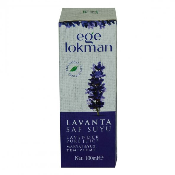 Ege Lokman Doğal Lavanta Saf Suyu Makyaj ve Yüz Temizleme 100 ML Spreyli Cam Şişe - 2