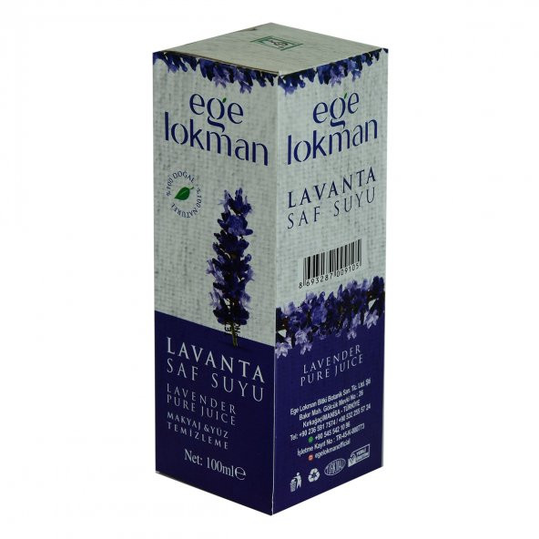 Ege Lokman Doğal Lavanta Saf Suyu Makyaj ve Yüz Temizleme 100 ML Spreyli Cam Şişe - 4