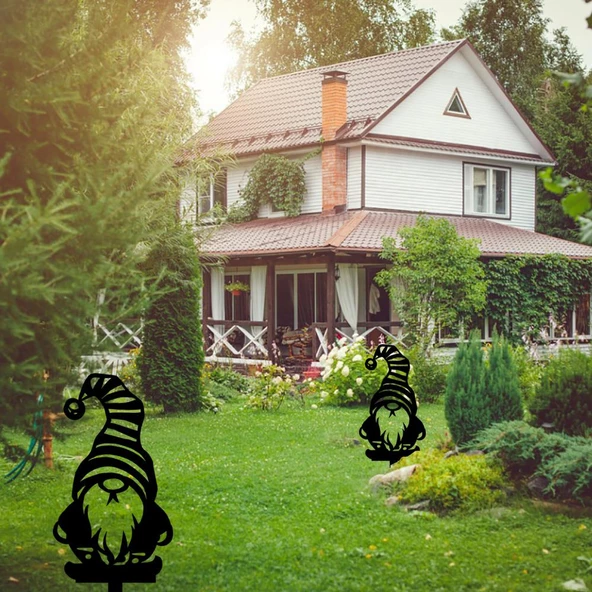 Bahçe Cücesi Bahçe Süsü Lazer Bahçe Kazığı - 2