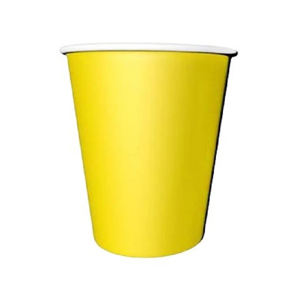 Karton Bardak 8li Limon Sarısı