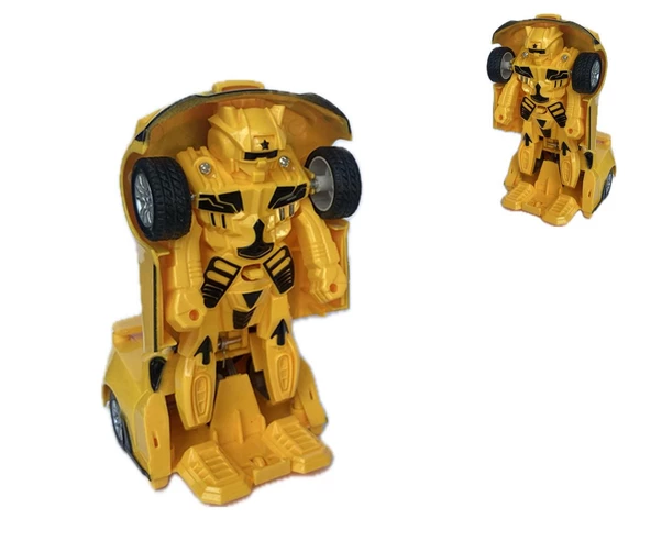 Işıklı Sesli Müzikli Çek Bırak Robota Dönüşen Araba - 4