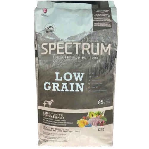 Spectrum Low Grain Hindi Tavşan Kabaklı Orta Irk Yetişkin Köpek Maması 12 Kg