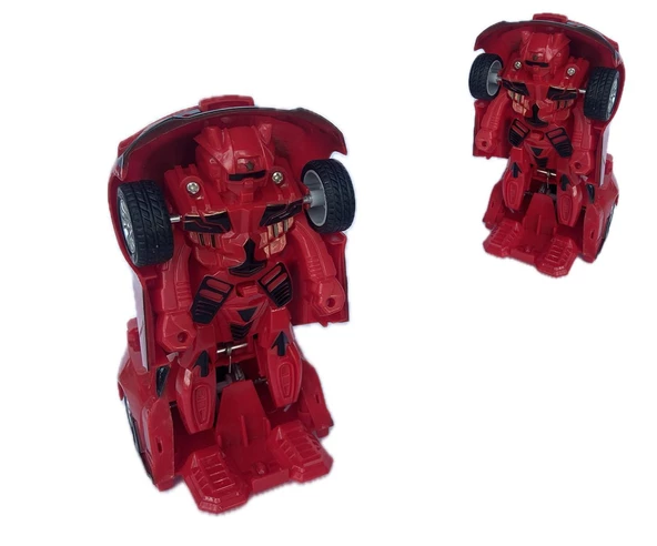 Işıklı Sesli Müzikli Çek Bırak Robota Dönüşen Araba - 8