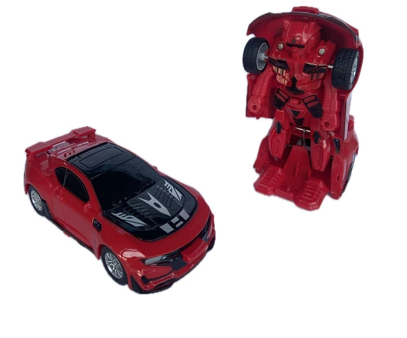 Işıklı Sesli Müzikli Çek Bırak Robota Dönüşen Araba - 6