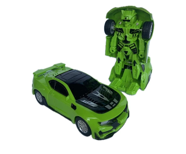 Işıklı Sesli Müzikli Çek Bırak Robota Dönüşen Araba - 9
