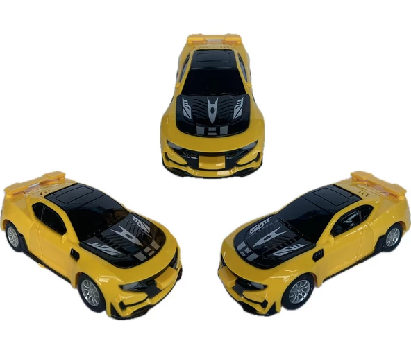 Işıklı Sesli Müzikli Çek Bırak Robota Dönüşen Araba - 3