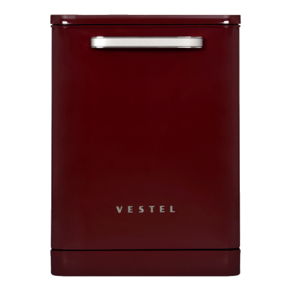 Vestel BM-500 A++ 5 Programlı 12 Kişilik Bulaşık Makinesi Retro Bordo