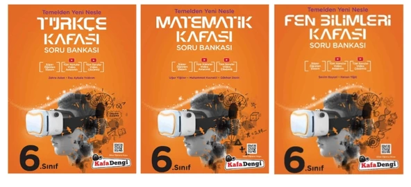 KAFA DENGİ YAYINLARI 6. Sınıf Türkçe + Matematik + Fen Bilimleri Kafası Soru Bankası