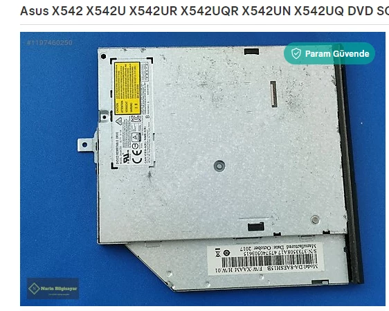 Asus X542 X542U X542UR X542UQR X542UN X542UQ DVD SORUNSUZ