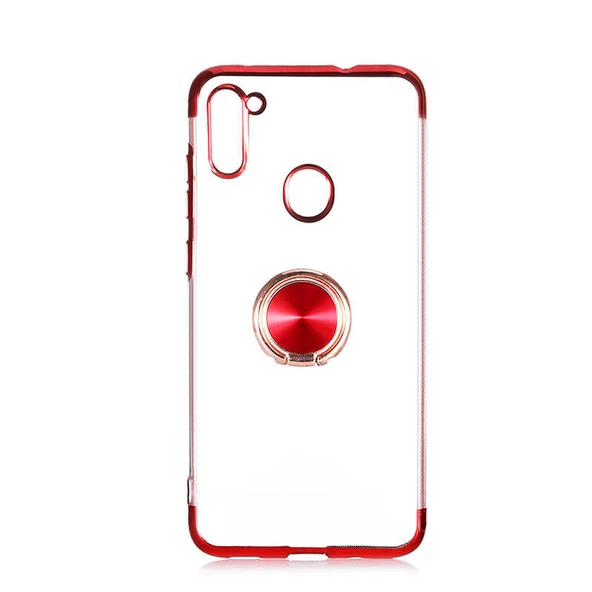 Galaxy A11 Kılıf Gess Kenarları Renkli Yüzük Aparatlı Kılıf - Resim 5