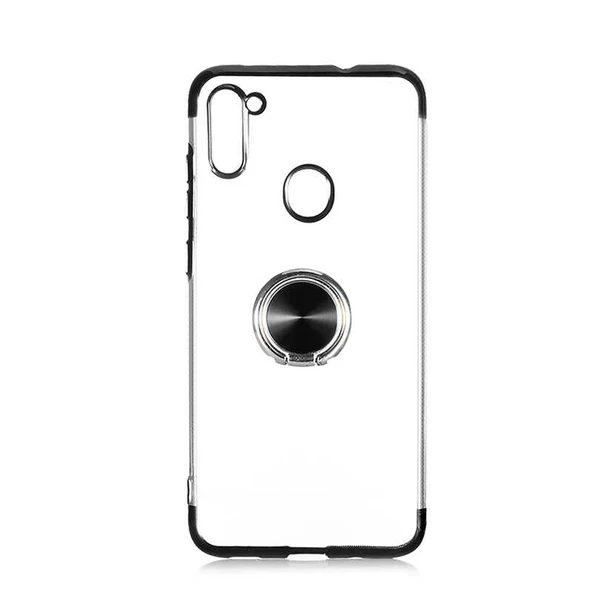 Galaxy M11 Kılıf Gess Kenarları Renkli Yüzük Aparatlı Kılıf - Resim 5