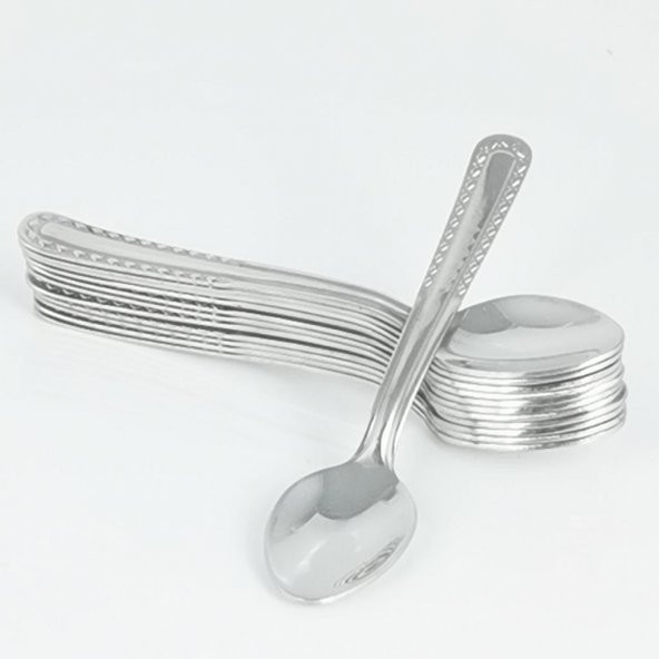 Paslanmaz Çelik Rostfrei Çay Kaşığı Takımı 12Li