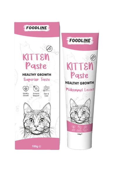 Foodline Kitten Malt Macun 100gr Yavru ve Anne Kediler İçin Bağışıklık Sistemi Destekleyici