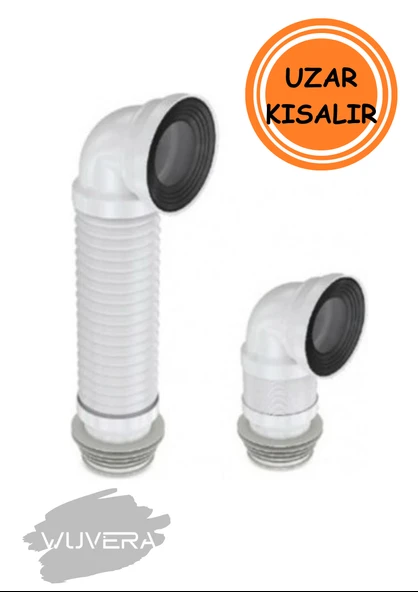 WUVERA Körüklü Dirsekli Klozet Kadası - 2