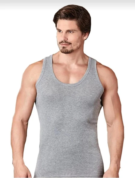 BERRAK 1022 ERKEK PENYE ASKILI ATLET 12 ADET  3XL SİYAH - Resim 2