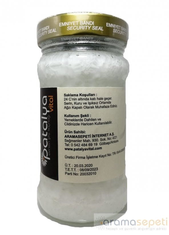 Patalya Vital Hindistan Cevizi Yağı 250 gr - 3