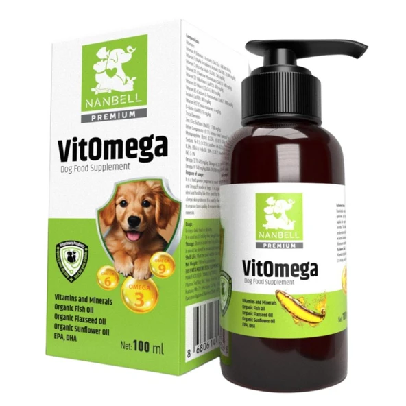 Nanbell VitOmega Köpek Vitamin Mineral Balık Yağı 100Ml - Resim 3