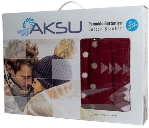 Aksu Emilia Çift Taraflı Tek Kişilik Pamuklu Battaniye 150x200 - 4