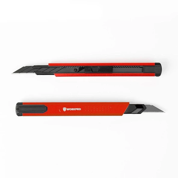WORKPRO WP212020 9MM Alüminyum Kasa Cep Askılı Maket Bıçağı (KIRMIZI) - 3