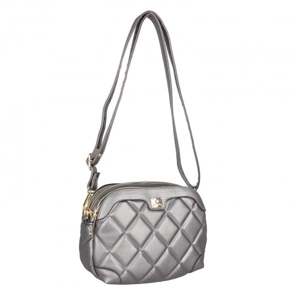 Bagacar 1324 Bayan Çapraz Omuz Çantası Gümüş - 2