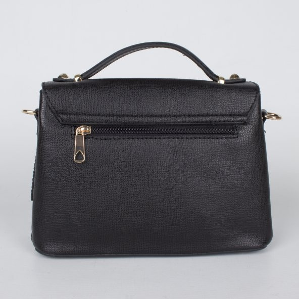 Bagacar Motto 1344 Bayan Çapraz El ve Omuz Çantası Siyah - 4