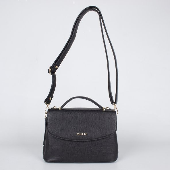 Bagacar Motto 1344 Bayan Çapraz El ve Omuz Çantası Siyah - 6