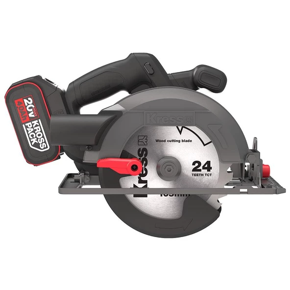 Kress KUE12.1 20Volt 4.0Ah. Li-ion 165MM Çift Akülü Kömürsüz Profesyonel Daire Testere - Resim 2