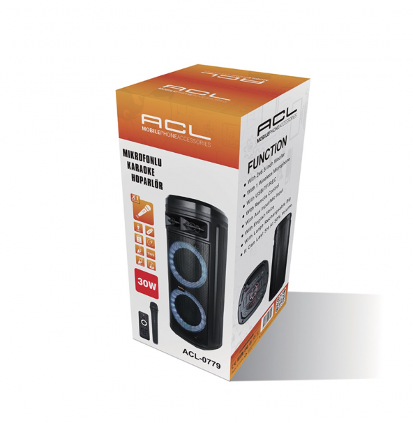 ACL-0779 30W Karaoke Mikrofonlu Taşınabilir Bluetooth Hoparlör - 2