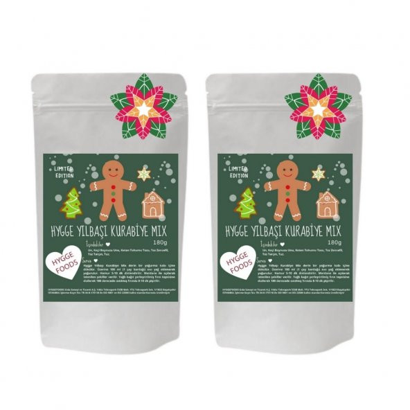 Hygge Yılbaşı Kurabiye Mix - Zencefilli İnce Kurabiye Gingerbread Limited Edition - 2 'li Paket