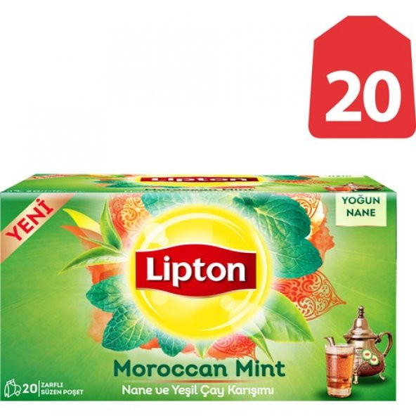 Lipton Bardak Poşet Çay Maroccan Mınt Nane & Yeşil Çay 20Li