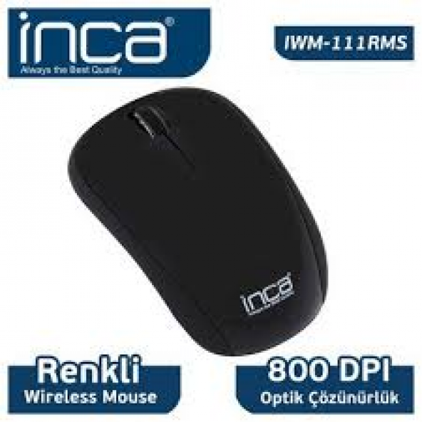 Inca IVM-111RMS 2.4FHZ Nano Siyah Kablosuz Mouse
