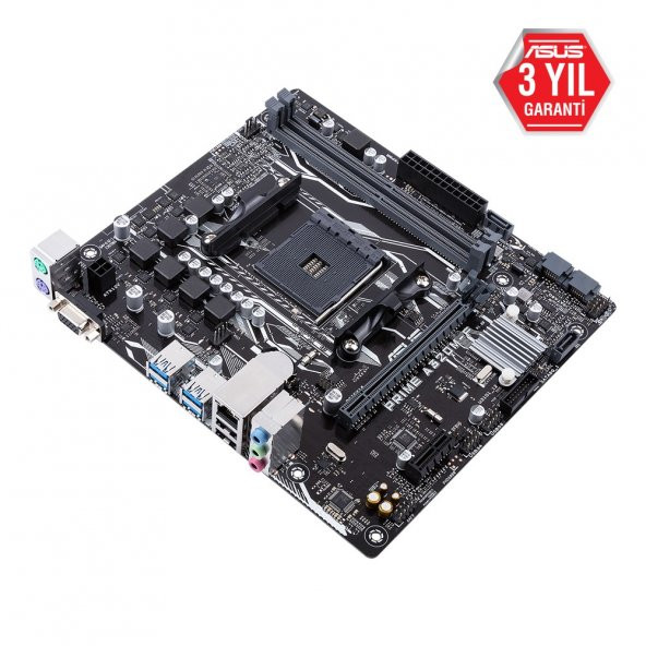 Asus Prime A320M-F AMD AM4 32GB DDR4 3200MHz Vga mATX Anakart - 2