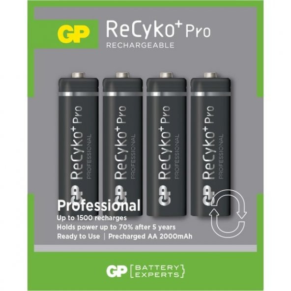 GP AA 2100 mAh Şarjlı Kalem Pil 4lü Paket ReCyko GP210AAHCBEM-2GB4